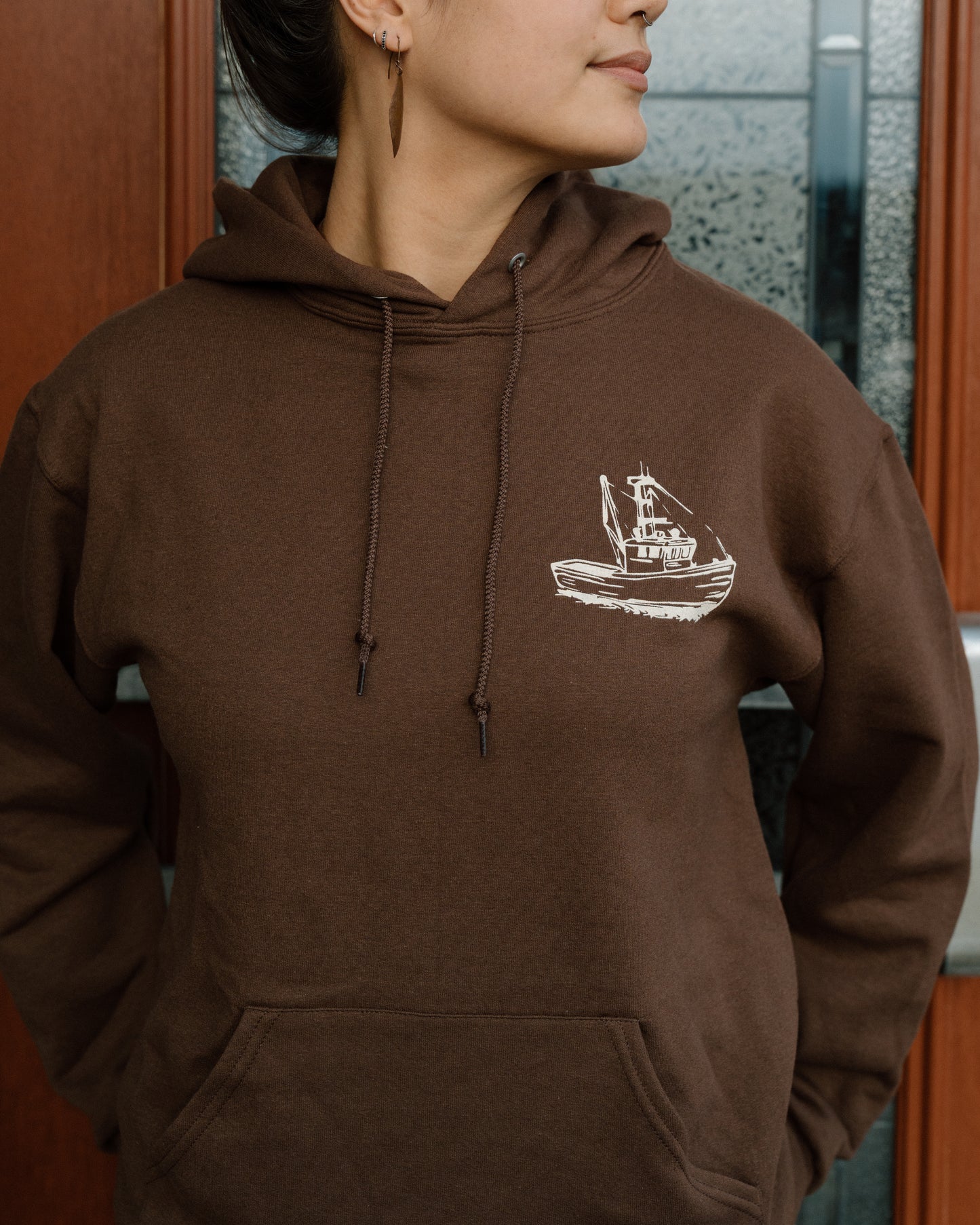 Brown Boat Hoodie
